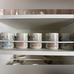 Set of 4 mcm floral Ceramic Mug Set